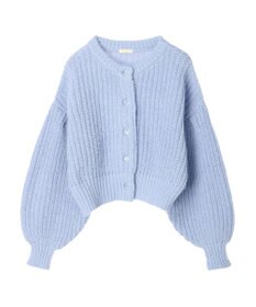 earth music&ecology ヘアリーショートニットカーディガン