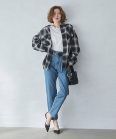 WEGO 【ユニセックス着用ITEM/SMLサイズ展開】オンブレチェックシャツ（LS）
