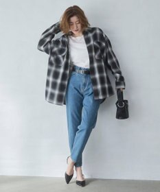 WEGO 【ユニセックス着用ITEM/SMLサイズ展開】オンブレチェックシャツ（LS）