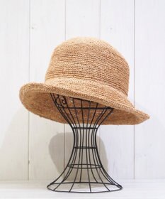 石田製帽 ラフィア糸入りかぎ編み後染　ショートセーラ