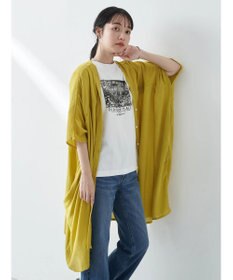 earth music&ecology レーヨンビッグシャツチュニック