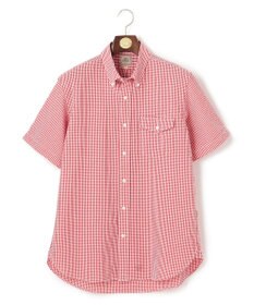 J.PRESS MEN オーガニックコットンサッカーギンガムチェックシャツ