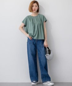 23区 【接触冷感】23区DENIM サマー ストレート ワイド パンツ