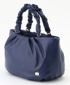 LA BAGAGERIE シープレザー ギャザーハンドル2wayラウンドトートバッグ