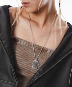 WEGO Mモチーフドッグタグネックレス