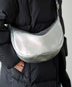 russet ソフトレザーラウンドショルダーバッグ【シルバー】(CE-1470-WEB)