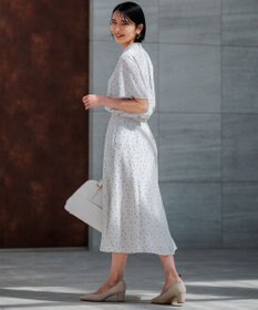 23区 【洗える】バックサテンアムンゼン レユールダイヤプリント ブラウス