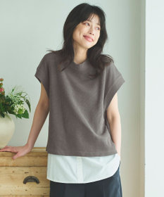 ANY 【洗濯機可】フレンチスリーブニットソー