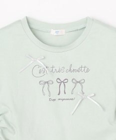 ANY KIDS 【洗濯機可能】ドロスト 裾リボンTシャツ