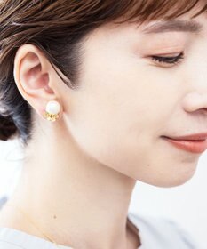 Pisceans フローラル&コットンパールイヤリング