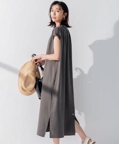23区 【前後着用可能】フィブリルツイル ギャザー ワンピース
