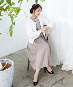 Tiaclasse 【洗える】パールボタンニットカーデ