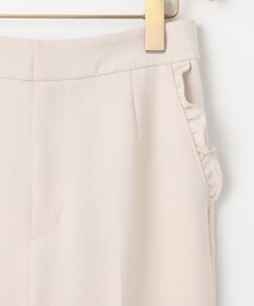 組曲 L 【KUMIKYOKU NAVY】コンフォータブルドレープ フリルテーパードパンツ