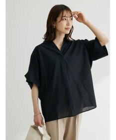 Green Parks 綿麻混スキッパーシャツ