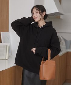 WEGO 【ユニセックス着用ITEM/裏起毛】リラックスフィットスウェットプルパーカー