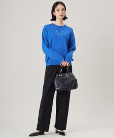 自由区 【洗える】コットンポリミドルゲージ ニット