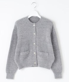 Feroux 【洗える】ラメシャギー カーディガン