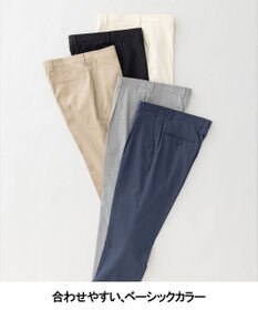 GOTAIRIKU 仕事で着られる綿パン【吸水速乾/ストレッチ/折り目加工】クールマックスコットンパンツ_ノータック（25年モデル）