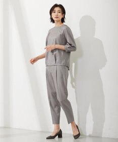 J.PRESS LADIES 【セットアップ対応・洗える・UVケア・速乾】 OXIJEWELストレッチ テーパード パンツ