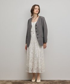 GRACE CONTINENTAL チュールレースロングワンピース