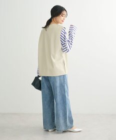 Green Parks フェイクレザーＶネックベスト