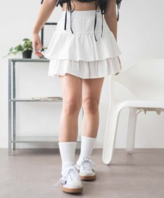 WEGO 【ウエストゴム】カットフリルスカパン