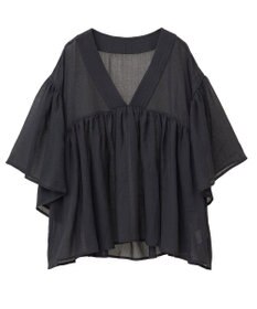 earth music&ecology Ｖネックギャザーブラウス