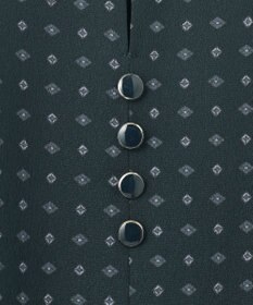 J.PRESS LADIES 【洗える】シュリンクデシン ジオメトリックプリント ワンピース