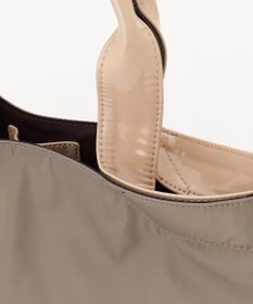 LA BAGAGERIE ツイルナイロン×エナメル 2WAYトートバッグ Mサイズ