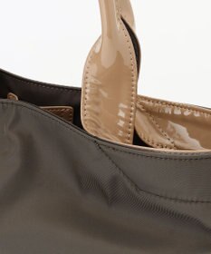 LA BAGAGERIE ツイルナイロン×エナメル 2WAYトートバッグ Mサイズ