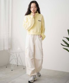 WEGO ハーフジップショートスウェット