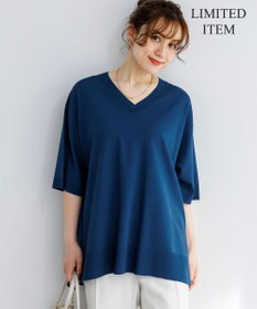 23区 L 【先行予約/WEB&一部店舗限定カラーあり/Lサイズ限定】レーヨンポリエステルストレッチ Vネック ニット