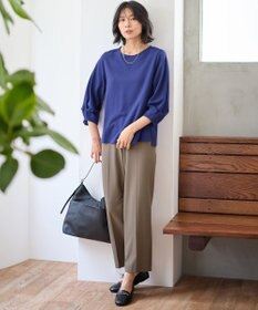 ANY L 【洗濯機可/ウエストゴム/２ＷＡＹストレッチ】テーパードパンツ