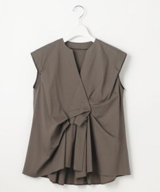 23区 【GOLD LABEL】ファインスムースジャージー カシュクールデザイン カットソー