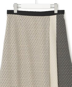 23区 【洗える】ジオメトリックパネルプリント スカート