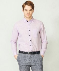 JOSEPH ABBOUD 【カラー豊富/サステイナブル】リヨセルリネンサッカーシャツ