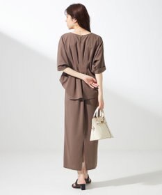 ANY SIS S 【前後着用・UVケア・洗える】2WAYジョーゼットジャージードルマン カットソー