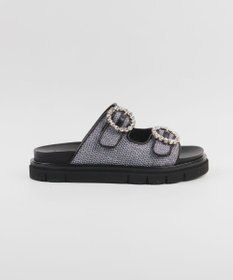 BONTRE 【LucaGrossi/ルカグロッシ】ビジュー厚底ラフィアサンダル/ L116S-VS