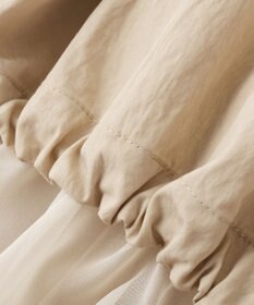 YECCA VECCA シアーMIXドロストデザインシャツワンピース