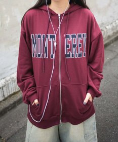 WEGO ロゴWジップビッグパーカー