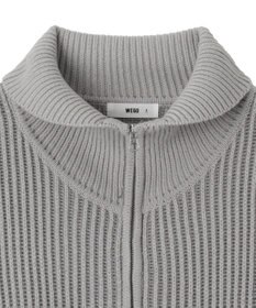 WEGO ダブルジップショートニットブルゾン