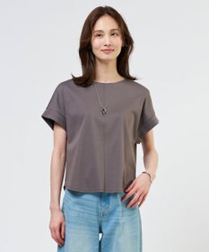 J.PRESS LADIES L 【2WAY】コットンスムース フレンチスリーブ カットソー