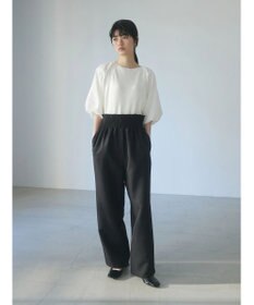 Green Parks armonia．袖布帛ニットプルオーバー