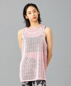 Chacott 【ノーソーイングニット】ランダムメッシュニットタンクトップ