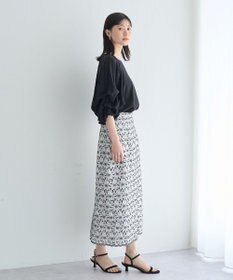 YECCA VECCA フラワーレースロングナロースカート