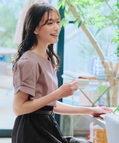 Tiaclasse 【UVケア・接触冷感】“あまラク” ハートネックカットソートップス