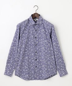 JOSEPH ABBOUD 【洗える】フラワーモチーフストレッチ シャツ