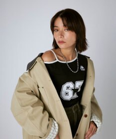 OP／FILA 【Kappa】ショート丈 ナンバーロゴ 肩ストラップロンT