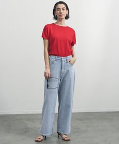 UNFILO L 【UNFILO DENIM/新色追加】撥水ストレッチ ルーズワイドデニム