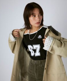 OP／FILA 【Kappa】ショート丈 ナンバーロゴ 肩ストラップロンT